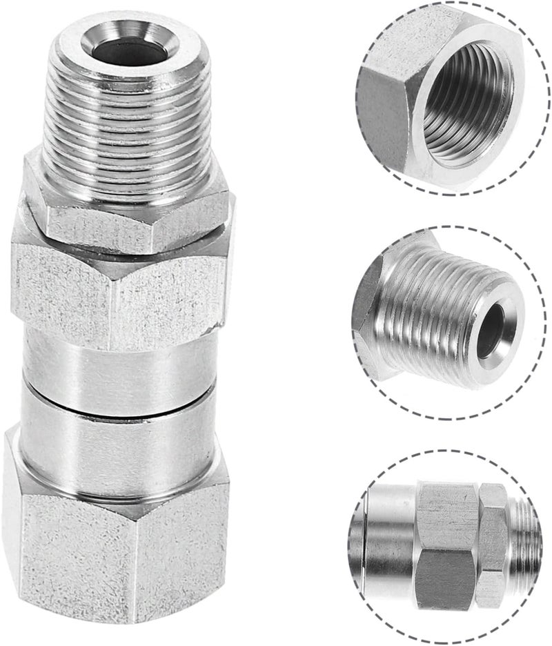 Hemobllo 2pcs Compression Fitting Stainless Steel Adapter Straight Coupling Connector for Easy Installation and Reliable Sealing Various Applications - Image 5